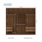 Guarda-roupa Imaginare New 06 Portas Jatobá