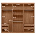 Guarda-roupa Imaginare New 06 Portas Jatobá