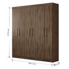 Guarda Roupa Imola 6 Portas Café Wood