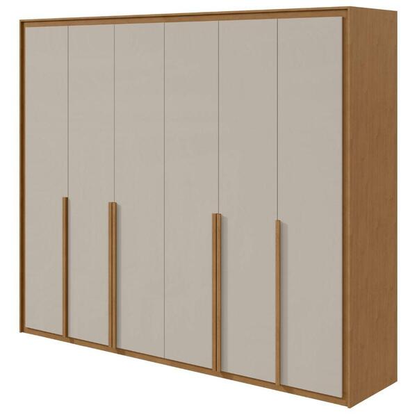 Guarda Roupa Imperatore 6 Portas 6 Gavetas Lopas Amêndoa Off