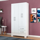 Guarda Roupa Imperatriz Em Mdp Com 4 Portas E 2 Gavetas Rodial