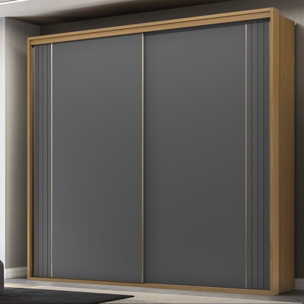 Guarda-roupa Imperium 100% Mdf2 Portas Freijó/titanio