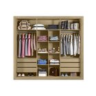 Guarda Roupa Indico 3 Portas 6 Gavetas Yescasa Freijo / Preto