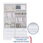 Guarda-roupa Infantil 02 Portas De Correr Com Espelho Carross