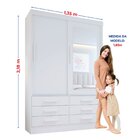 Guarda-roupa Infantil 02 Portas De Correr Com Espelho Carross