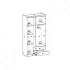 Guarda Roupa Infantil 03 Portas 02 Gavetas Bala De Menta Henn