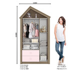 Guarda Roupa Infantil 03 Portas 02 Gavetas Casinha Henn