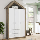 Guarda Roupa Infantil 03 Portas 02 Gavetas Chalé Henn