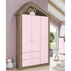 Guarda Roupa Infantil 03 Portas 02 Gavetas Chalé Henn