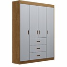 Guarda-roupa Infantil 04 Portas E 03 Gavetas 100% Mdf Livia C