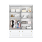 Guarda Roupa Infantil 04 Portas E 04 Gavetas Mississipi Henn