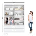 Guarda Roupa Infantil 04 Portas E 04 Gavetas Mississipi Henn