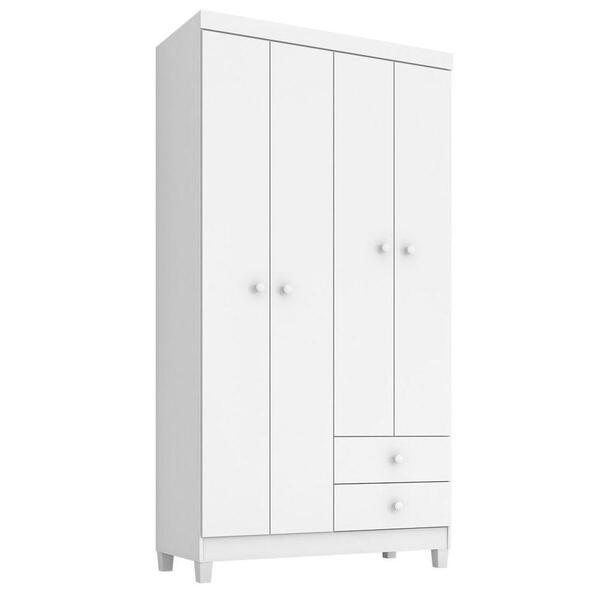 Guarda Roupa Infantil 100cm 4 Portas 2 Gavetas Beka I03 Flex