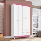 Guarda Roupa Infantil 100cm 4 Portas 2 Gavetas Beka I03 Flex