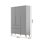 Guarda-roupa Infantil 100% Mdf 3 Portas E 2 Gavetas Retrô Mel