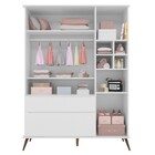 Guarda Roupa Infantil 100% Mdf 3 Portas Pés Retrô Mel P04 Bra