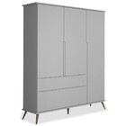 Guarda Roupa Infantil 100% Mdf 3 Portas Pés Retrô Mel P04 Cin