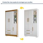 Guarda Roupa Infantil 100% Mdf Flocos 3 Portas 2 Gavetas Flex