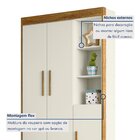 Guarda Roupa Infantil 100% Mdf Flocos 3 Portas 2 Gavetas Off