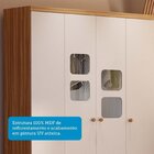 Guarda-roupa Infantil 122cm 4 Portas 3 Gavetas Com Janelas E