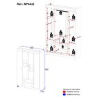 Guarda-roupa Infantil 122cm Com Vidro 4 Portas E 2 Gavetas Se