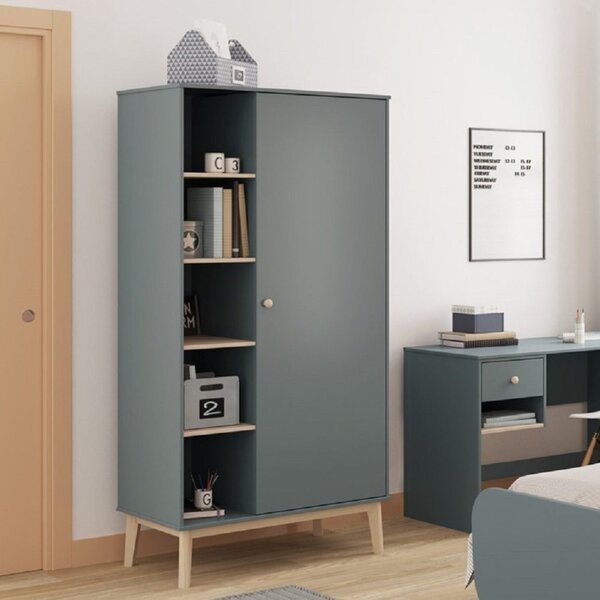 Guarda Roupa Infantil 1 Porta 5 Nichos Esteban Finestra Móvei