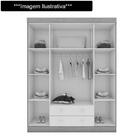 Guarda Roupa Infantil 200cm 4 Portas 2 Gavetas Íbis I03 Branc