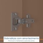 Guarda-roupa Infantil 200x136cm 3 Portas Oliver Yescasa Havana