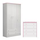 Guarda Roupa Infantil 2617 E Comoda 2523 Doce Sonho Qmovi