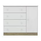 Guarda Roupa Infantil 2617 E Comoda 2561 Doce Sonho Qmovi