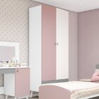 Guarda-roupa Infantil 2 Portas 1 Gaveta 80cm Ternura Branco/c