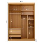 Guarda Roupa Infantil 2 Portas 1 Porta Com Espelho Samambaia