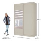 Guarda Roupa Infantil 2 Portas 1 Porta Com Espelho Samambaia