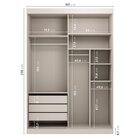 Guarda Roupa Infantil 2 Portas 1 Porta Com Espelho Samambaia