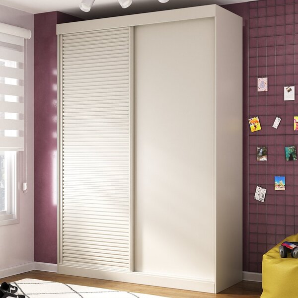 Guarda Roupa Infantil 2 Portas 1 Porta Ripada Samambaia Teen