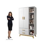 Guarda Roupa Infantil 2 Portas 2 Gavetas 4 Prateleiras Extern