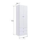 Guarda Roupa Infantil 2 Portas 2 Gavetas Aconchego La008 Bran