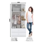 Guarda Roupa Infantil 2 Portas 2 Gavetas Amarelinha  Branco