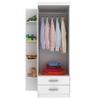 Guarda-roupa Infantil 2 Portas 2 Gavetas Com 4 Prateleiras Ex
