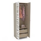 Guarda-roupa Infantil 2 Portas 2 Gavetas Comic