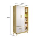 Guarda-roupa Infantil 2 Portas 2 Gavetas Dudu Rodmóveis Pinus