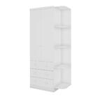 Guarda Roupa Infantil 2 Portas 3 Gavetas E Prateleira Externa