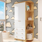 Guarda Roupa Infantil 2 Portas 3 Gavetas Mdf Smim New Móveis
