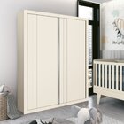 Guarda Roupa Infantil 2 Portas 3 Gavetas Prince Areia Fosco