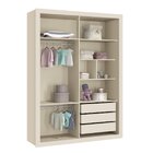 Guarda Roupa Infantil 2 Portas 3 Gavetas Prince Areia Fosco