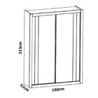 Guarda Roupa Infantil 2 Portas 3 Gavetas Prince Areia Fosco/s