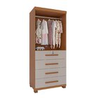 Guarda-roupa Infantil 2 Portas 4 Gavetas Anne Espresso Móveis