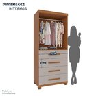 Guarda-roupa Infantil 2 Portas 4 Gavetas Anne Espresso Móveis