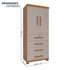 Guarda-roupa Infantil 2 Portas 4 Gavetas Anne Espresso Móveis