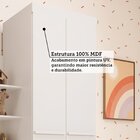 Guarda-roupa Infantil 2 Portas 4 Gavetas E Espelho 110,20cm X